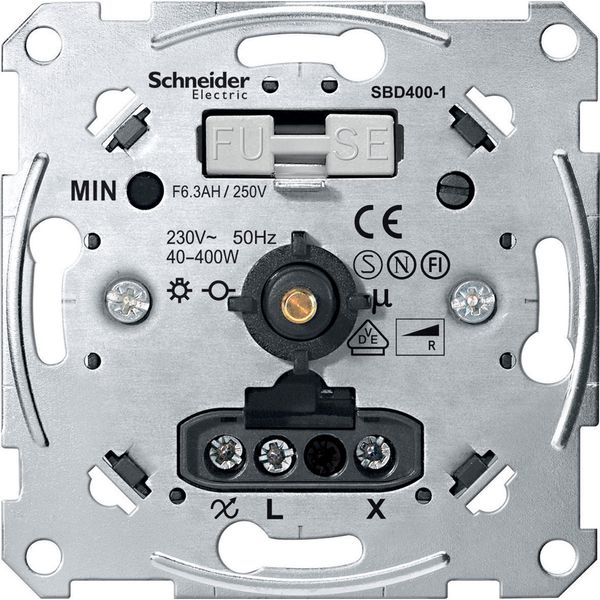 Rotary dimmer insert for ohmic load with on/off switch, 40-400 W image 1