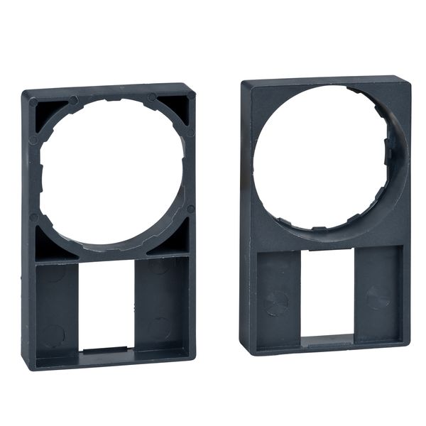 Harmony XB4, Legend holder 30 x 50 mm, plastic, without legend 18 x 27 mm, for flush mounting image 1