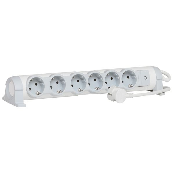 Multi-outlet extension for comfort - 6x2P+E orientable - 3 m cord image 2