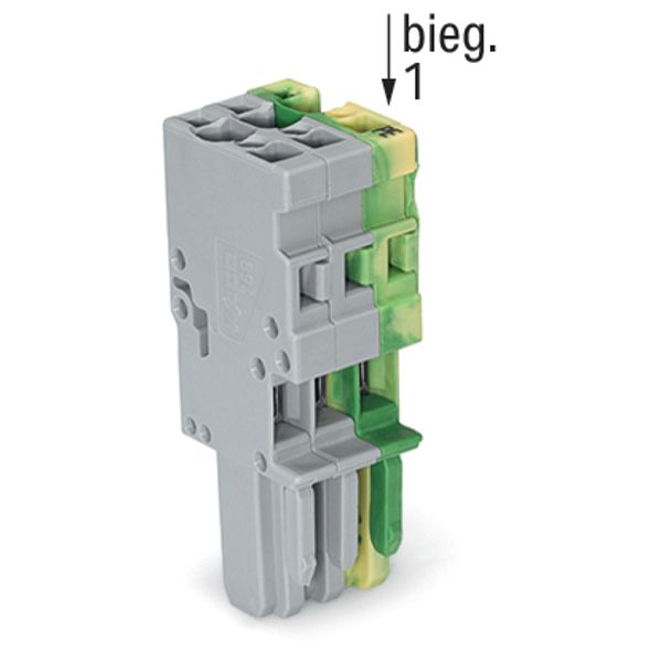 1-conductor female connector CAGE CLAMP® 4 mm² green-yellow/gray image 2