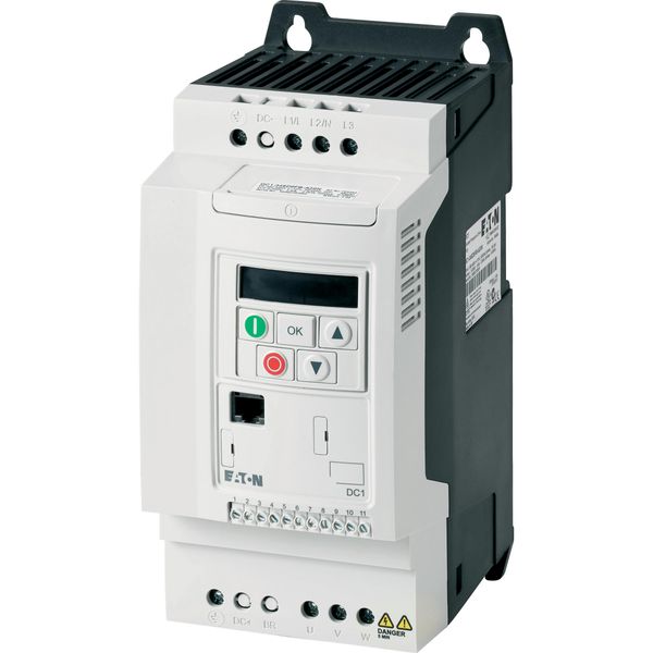 Variable frequency drive, 115 V AC, single-phase, 5.8 A, 1.1 kW, IP20/NEMA 0, Brake chopper, FS2 image 2