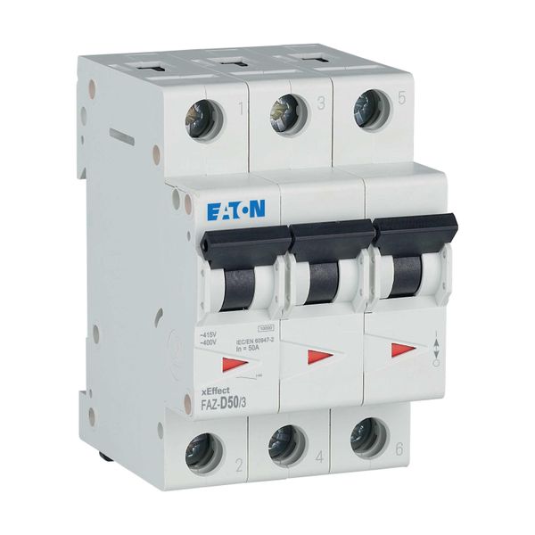 Miniature circuit breaker (MCB), 50 A, 3p, characteristic: D image 12