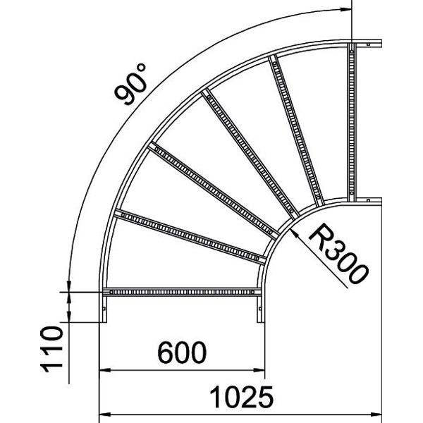 LB 90 660 R3 A2 90° bend for cable ladder 60x600 image 2