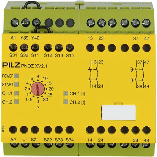 PNOZ XV2.1 30/24-240VACDC 2n/o 2n/o t image 1