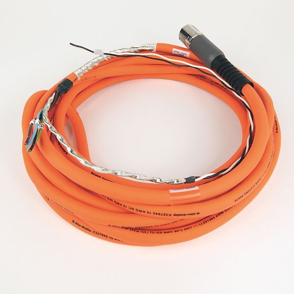 Cable, Motor Power, with Brake Wires, SpeedTEc DIN Connector, 7m image 1