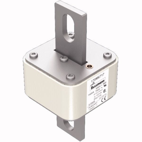 Fuse-link, high speed, 900 A, AC 1500 V, size 3, 76 x 92 x 125 mm, aR, IEC, single indicator image 4