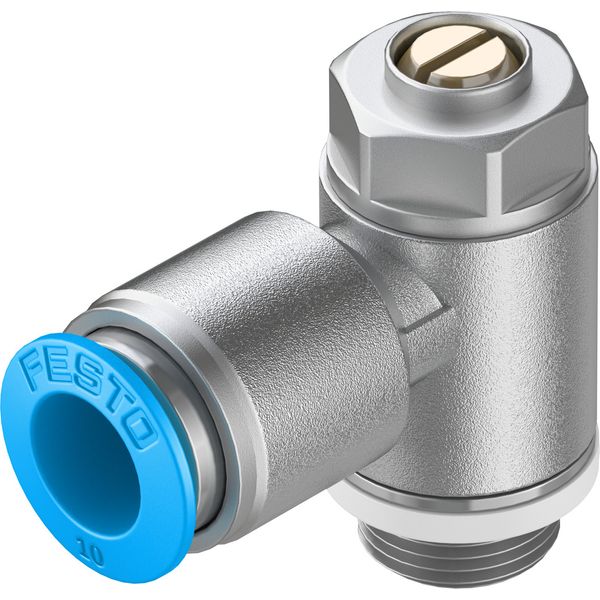 GRLA-1/4-QS-10-D One-way flow control valve image 1