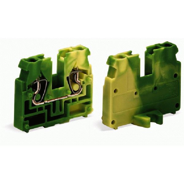 2-conductor end terminal block without push-buttons with fixing flange image 2
