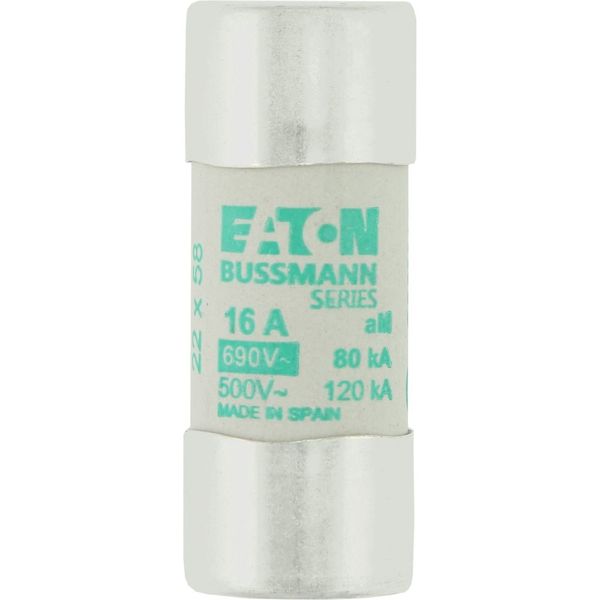 Fuse-link, LV, 16 A, AC 690 V, 22 x 58 mm, aM, IEC image 5