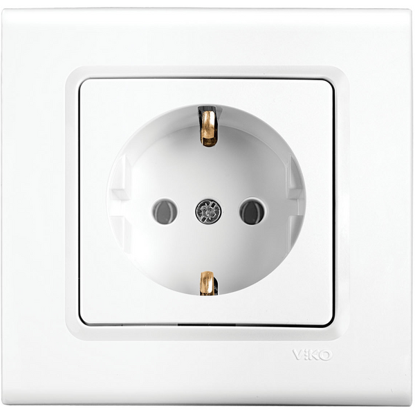 Linnera S White Earthed Socket image 1