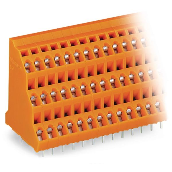 Triple-deck PCB terminal block 2.5 mm² Pin spacing 5.08 mm orange image 1