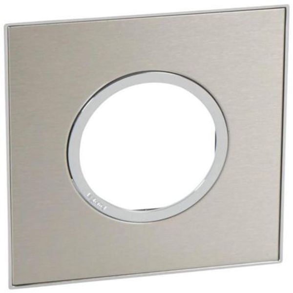 Arteor™ - Plate - French/German std - round - 2 or 2 x 1 mod -stainless steel image 1