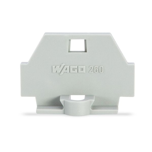 End plate with fixing flange gray image 1