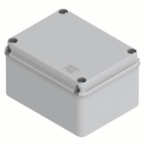 JUNCTION BOX WITH HIGH CAPACITY BOTTOM AND PLAIN SCREWED LID - IP56 - INTERNAL DIMENSIONS 240X190X130 - SMOOTH WALLS - GREY RAL 7035 image 2
