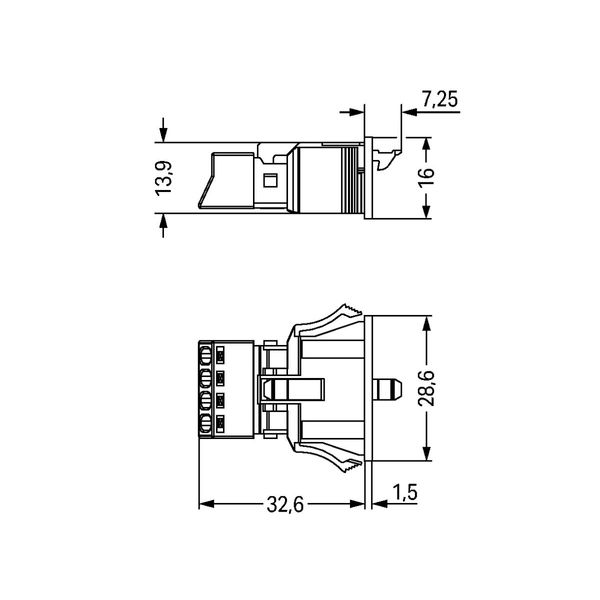 Snap-in plug 4-pole Cod. A white image 6