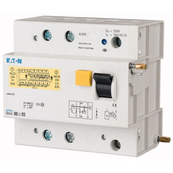 Residual-current circuit breaker trip block for AZ, 125A, 2p, 1000mA, type A image 1