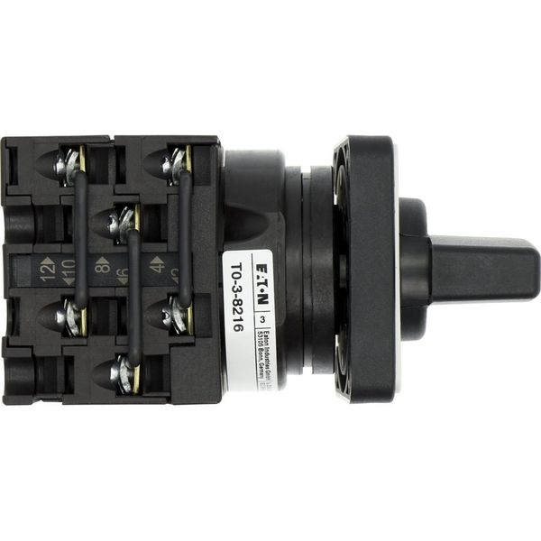 Changeoverswitches, T0, 20 A, flush mounting, 3 contact unit(s), Contacts: 6, 45 °, momentary, With 0 (Off) position, with spring-return from both dir image 18