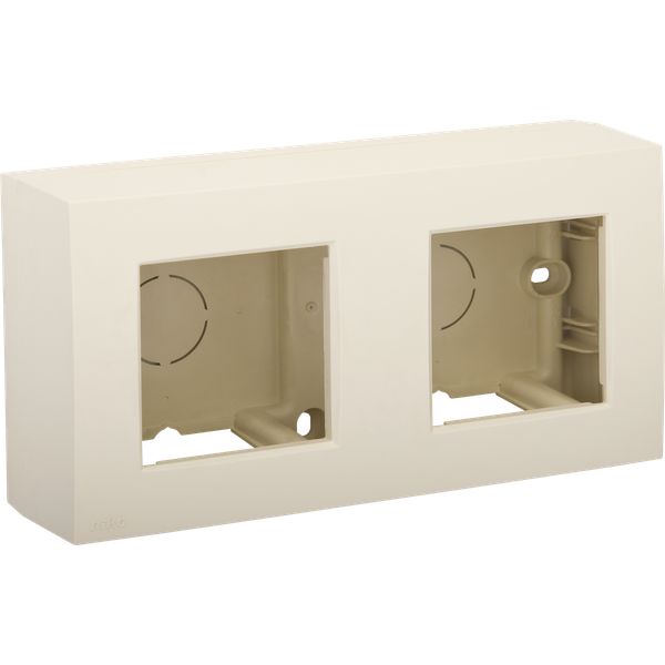 Double surface-mounting kit for two flush-mounting functions, cream image 1