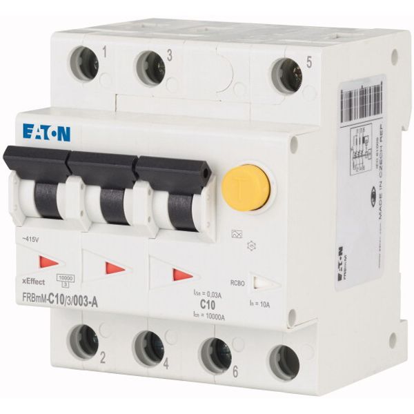 RCD/MCB combination, 10 A, 30 mA, MCB trip characteristic: C, 3p, RCD trip characteristic: A image 3