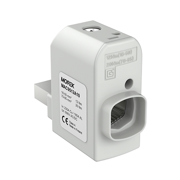 SR95RBMR 1xAl/Cu 16-95mm² 690V Device connector,right-handed rounded bar metering image 2