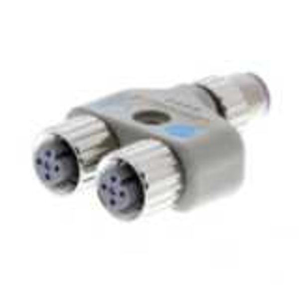 Y-Joint plug/socket M12 without cable (3 pole 1:2) image 1