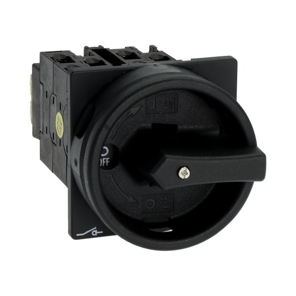 Main switch, T0, 20 A, flush mounting, 4 contact unit(s), 8-pole, STOP function, With black rotary handle and locking ring, Lockable in the 0 (Off) po image 32