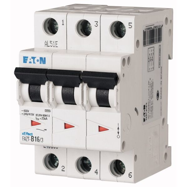 Miniature circuit breaker (MCB), 40 A, 3p, characteristic: D image 1