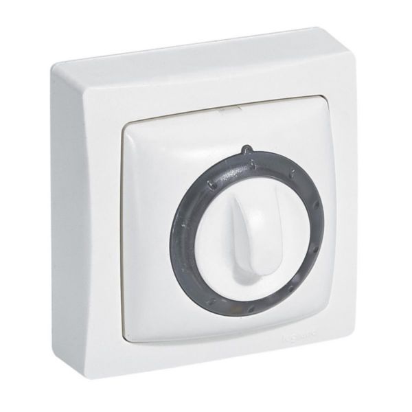 Illuminated timed switch (indicator light supplied) Surface-mounted switchgear - White image 1