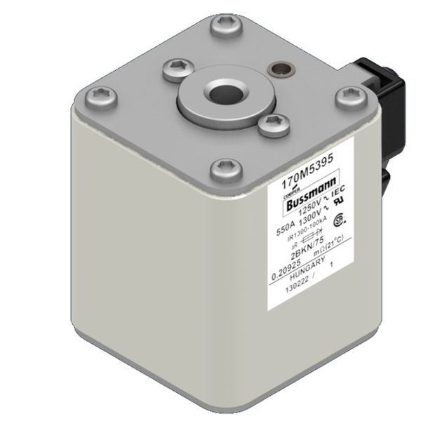 Fuse-link, high speed, 550 A, AC 1250 V, size 2, 61 x 75 x 77 mm, aR, IEC, UL, single indicator image 7