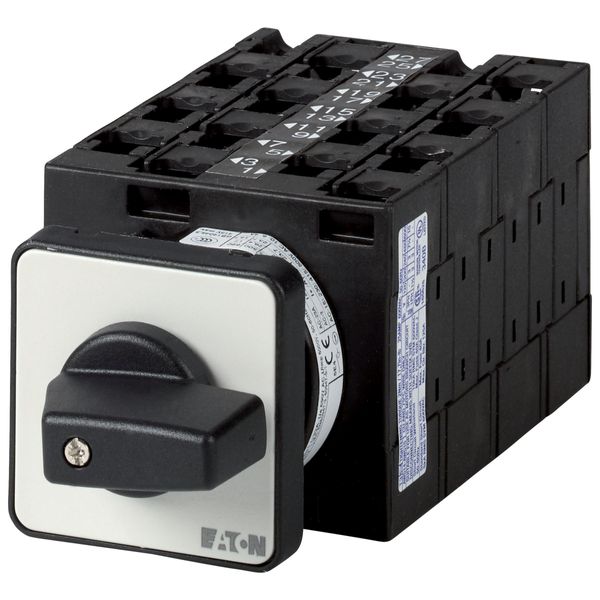 On-Off switch, T3, 32 A, flush mounting, 7 contact unit(s), 13-pole, with black thumb grip and front plate image 2