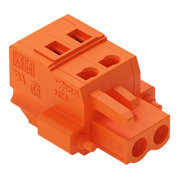 1-conductor female connector CAGE CLAMP® 2.5 mm² orange image 1