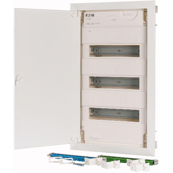 Compact distribution board-flush mounting, 3-rows, flush sheet steel door image 15