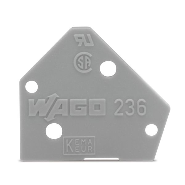 End plate 1 mm thick snap-fit type light green image 1