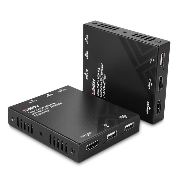 120m Cat.6 KVM Extender, HDMI & USB Extend HDMI® and USB signals over a Cat.6 cable image 1