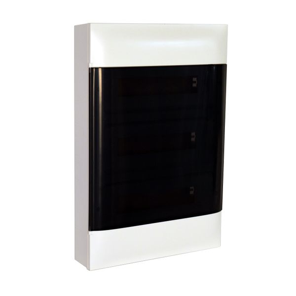 LEGRAND 3X18M SURFACE CABINET SMOKED DOOR WITHOUT TERMINAL BLOCK image 1