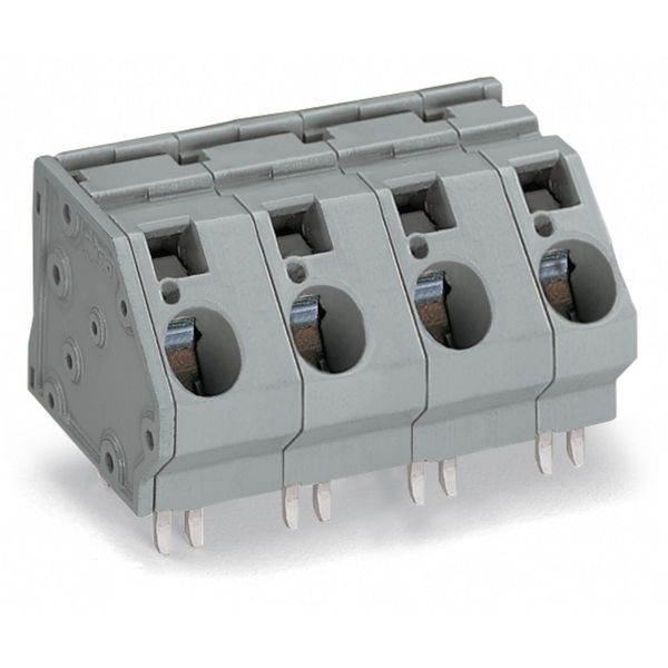 PCB terminal block 16 mm² Pin spacing 15 mm gray image 1