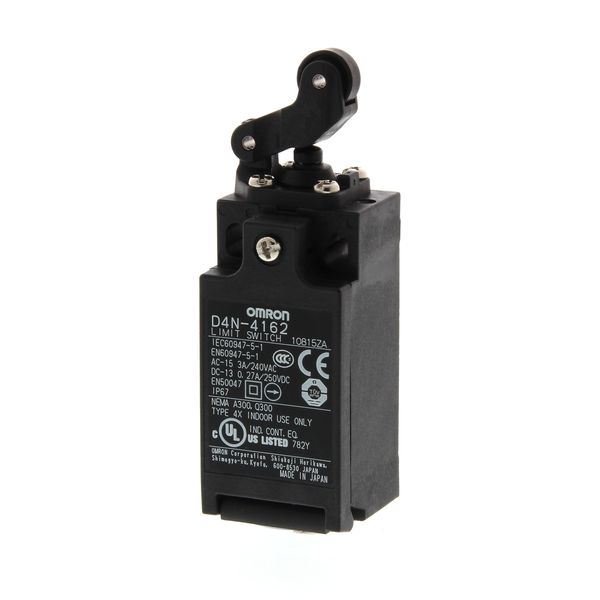 Limit switch, D4N, M20 (1-conduit), 2NC (snap-action), One-way roller image 4