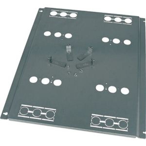 Mounting plate, +mounting kit, for NZM2, vertical, 3p, HxW=600x600mm image 1