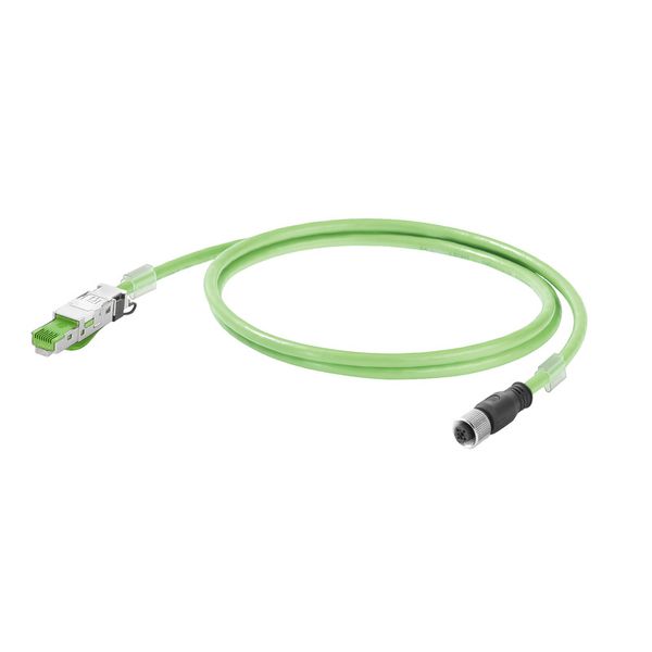 PROFINET Cable (assembled), M12 D-code – IP 67 straight socket, RJ45 I image 1