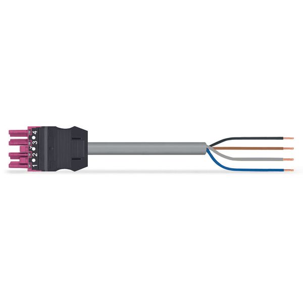 pre-assembled connecting cable;Eca;Socket/open-ended;white image 1