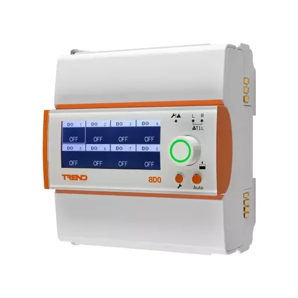 IQ5 I/O Module with 8 digital/relay output channels with hand-off-auto display image 1