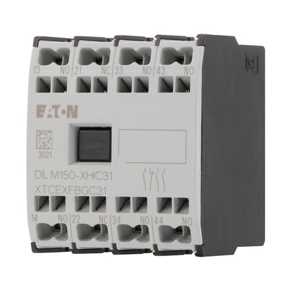 Auxiliary contact module, 4 pole, Ith= 16 A, 3 N/O, 1 NC, Front fixing, Spring-loaded terminals, DILMC40 - DILMC150 image 6