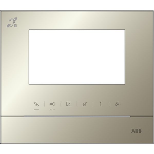 52313FC-G-02 Front cover for 4.3" video hands-free with induction loop,Golden image 1