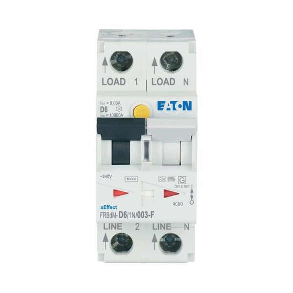 Digital RCD/MCB combination, 6 A, 30 mA, MCB trip characteristic: D, 1p+N, RCD trip characteristic: F image 6