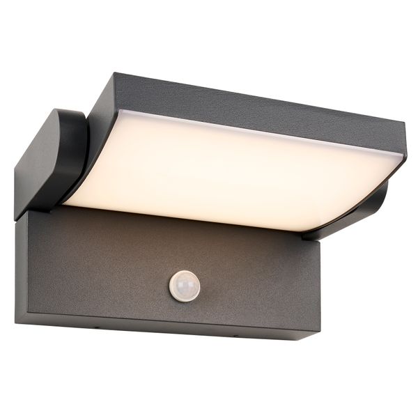 ILAS LED PIR 12,5W 750lm 3000K IP54 anthracite image 2