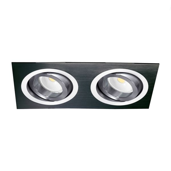 Helium Double Recessed Light Black image 2