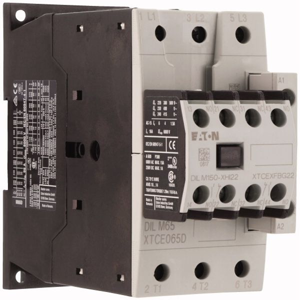 Contactor, 380 V 400 V 30 kW, 2 N/O, 2 NC, 400 V 50 Hz, 440 V 60 Hz, AC operation, Screw terminals image 4