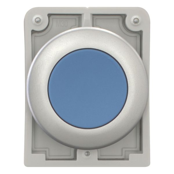 Pushbutton, RMQ-Titan, Flat, maintained, Blue, Blank, Metal bezel image 10