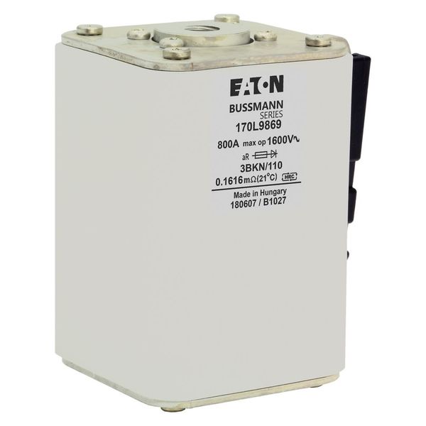 Fuse-link, high speed, 700 A, AC 1600 V, Size 3, 85 x 96 x 112 mm, aR, IEC, single indicator image 8