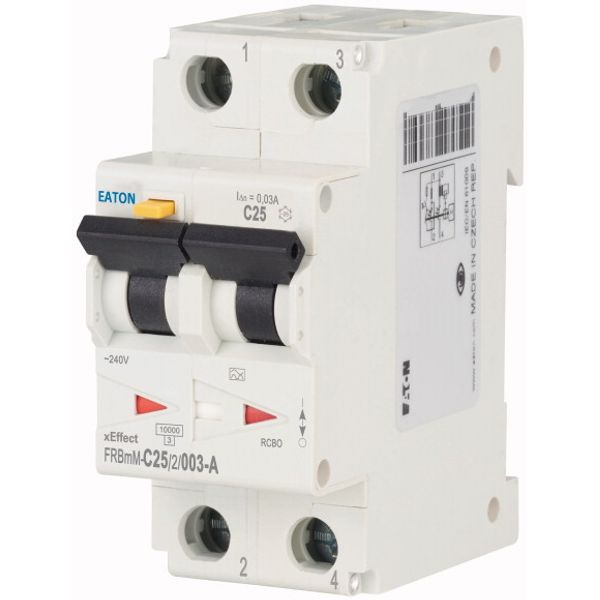 RCD/MCB combination, 25 A, 30 mA, MCB trip characteristic: C, 2p, RCD trip characteristic: A image 3